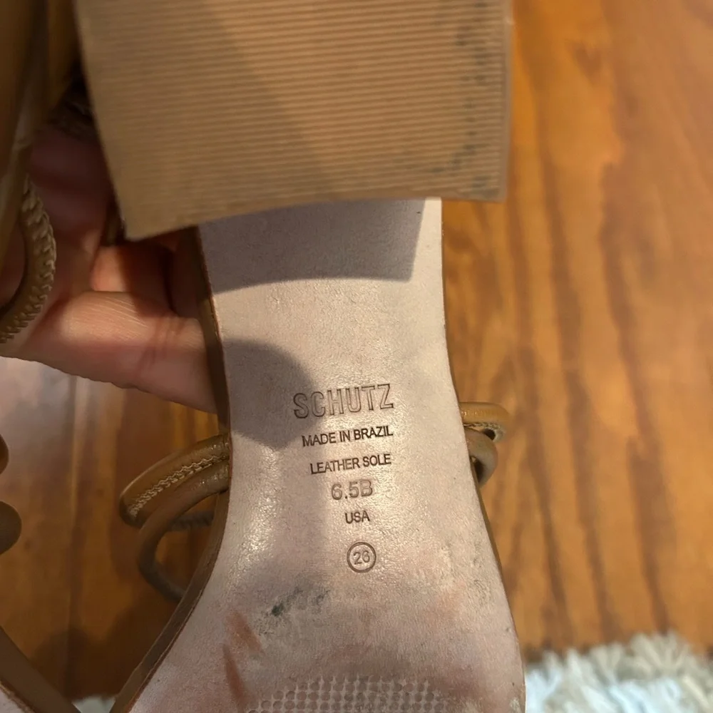 Schutz Brown Lace-Up Women's Sandals 6.5